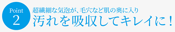 汚れを吸収してキレイに！